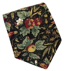 VTG Rohde Royce Necktie Multi Floral Fruit Botanical Cotton Classic Mens OS